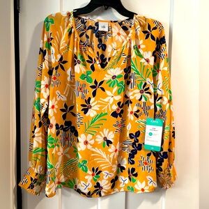 NWT Cabi Island Mod Floral Blouse Style 6296 Small